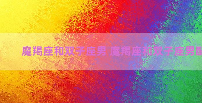 魔羯座和双子座男 魔羯座和双子座男配对指数